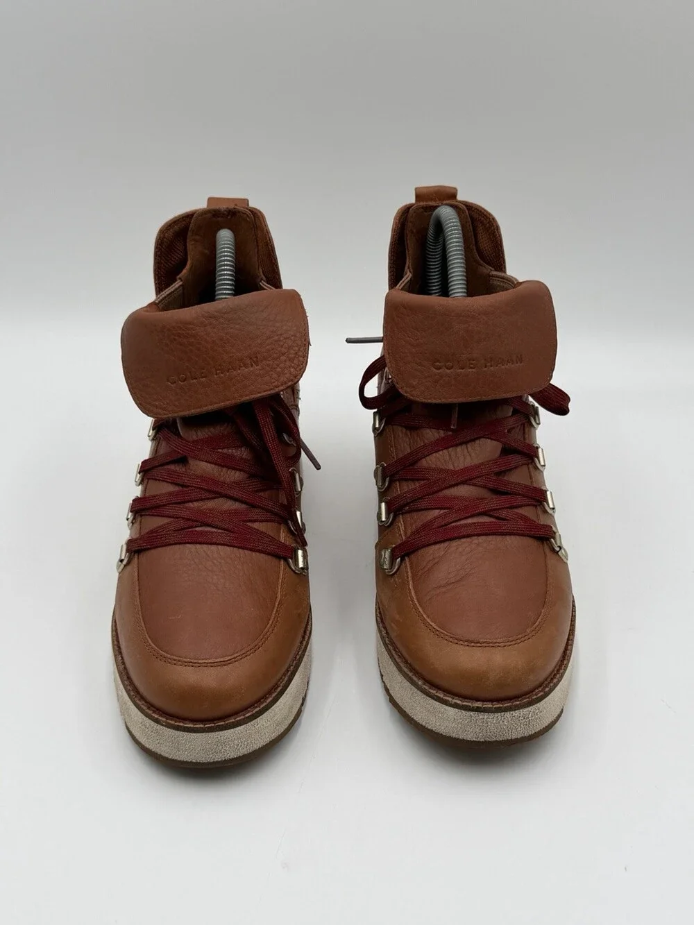 COLE HAAN GrandExplore Women's Sz 8.5B Ankle Boots Wedge Brown Leather